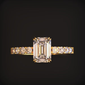 The Kiera Belle 1CT Emerald Cut Moissanite Ring