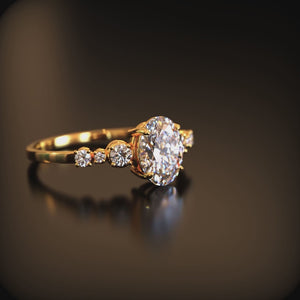The Alina 1CT Oval Cut Moissanite Ring