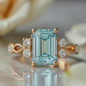 Elara‘s Grace | 1CT Emerald-Cut Diamond Ring