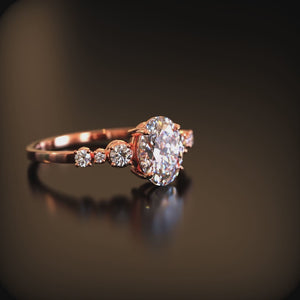 The Alina 1CT Oval Cut Moissanite Ring