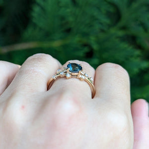 Hera Blue Sapphire ring, Blue Sapphire Engagement ring, Twig Ring