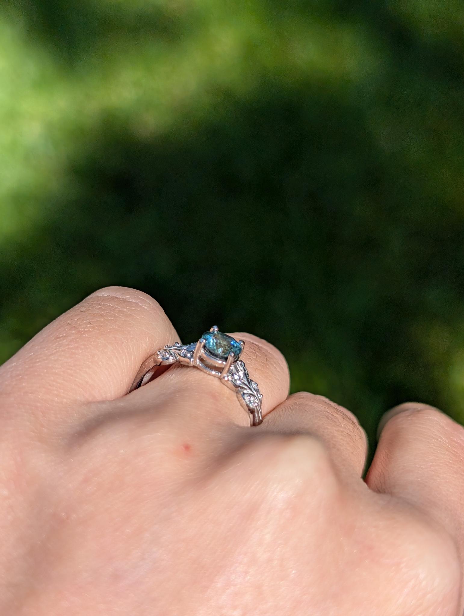 Hidden Valley Sapphire Engagement Ring, Rare Blue Sapphire Engagement Ring