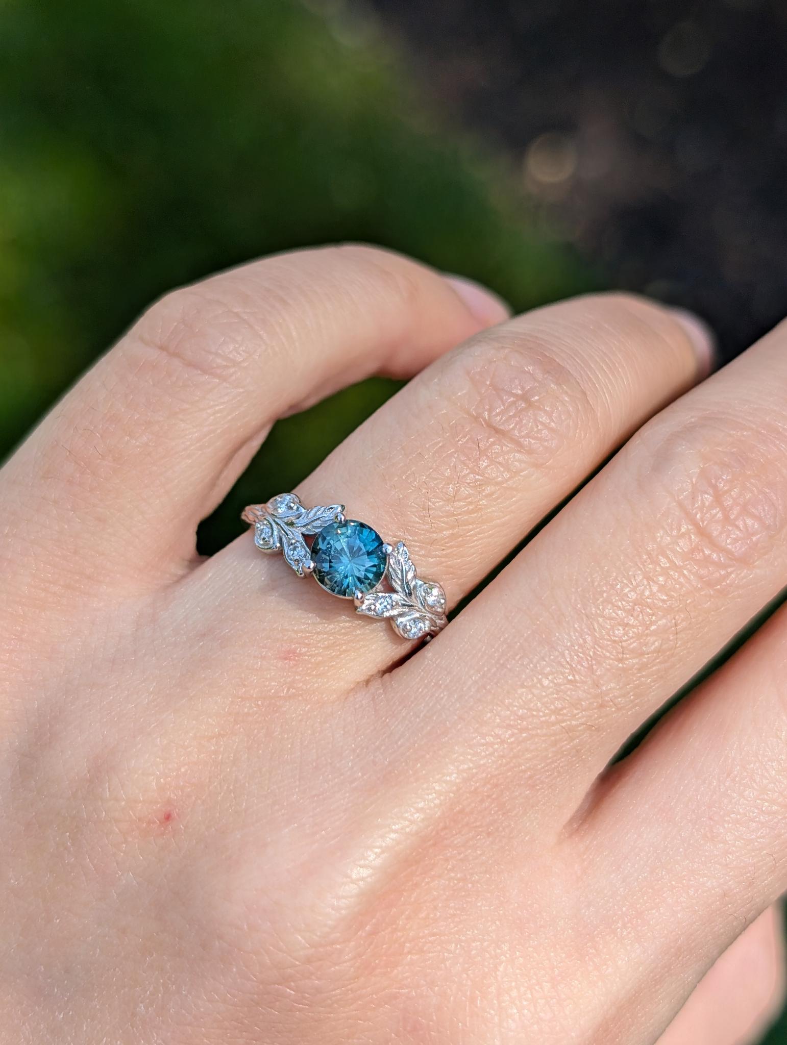 Hidden Valley Sapphire Engagement Ring, Rare Blue Sapphire Engagement Ring