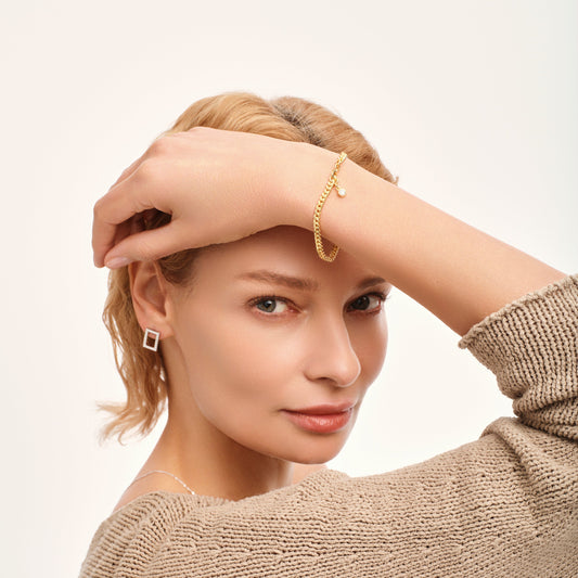 Gold Cuban Link Chain Bracelet - Stellaradorn