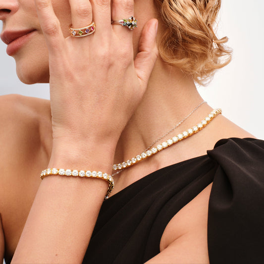 Classic Gold Tennis Bracelet - Stellaradorn
