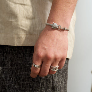Maximal Panther Head Silver Statement Bracelet-Unisex