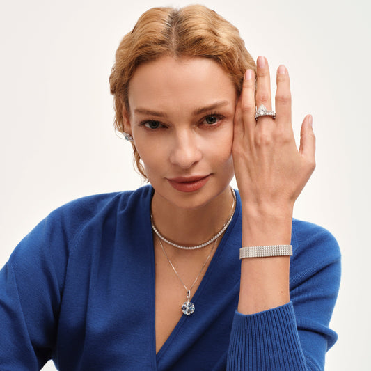 Luxury Wide Diamond Mesh Cuff - Stellaradorn