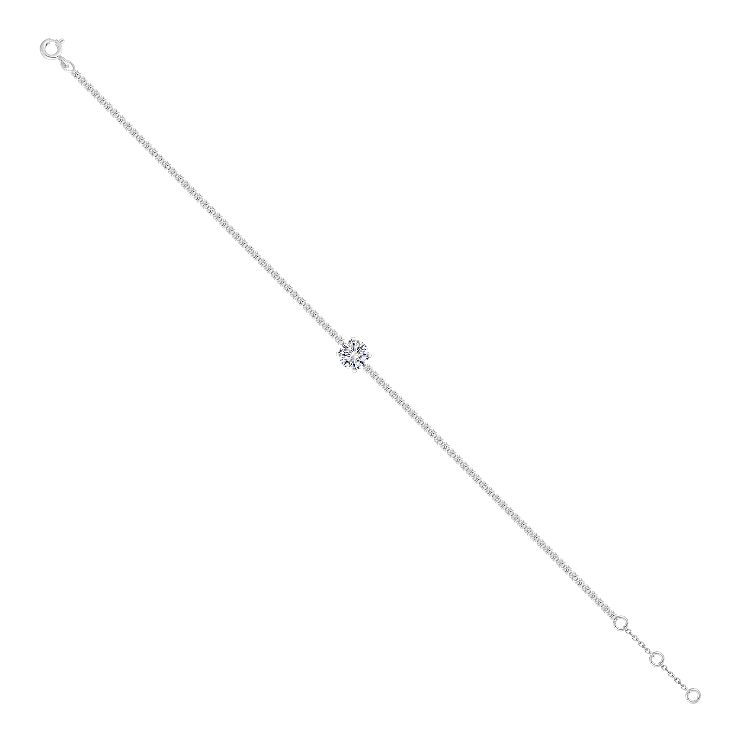 Dainty Round Brilliant Solitaire Bracelet - Stellaradorn