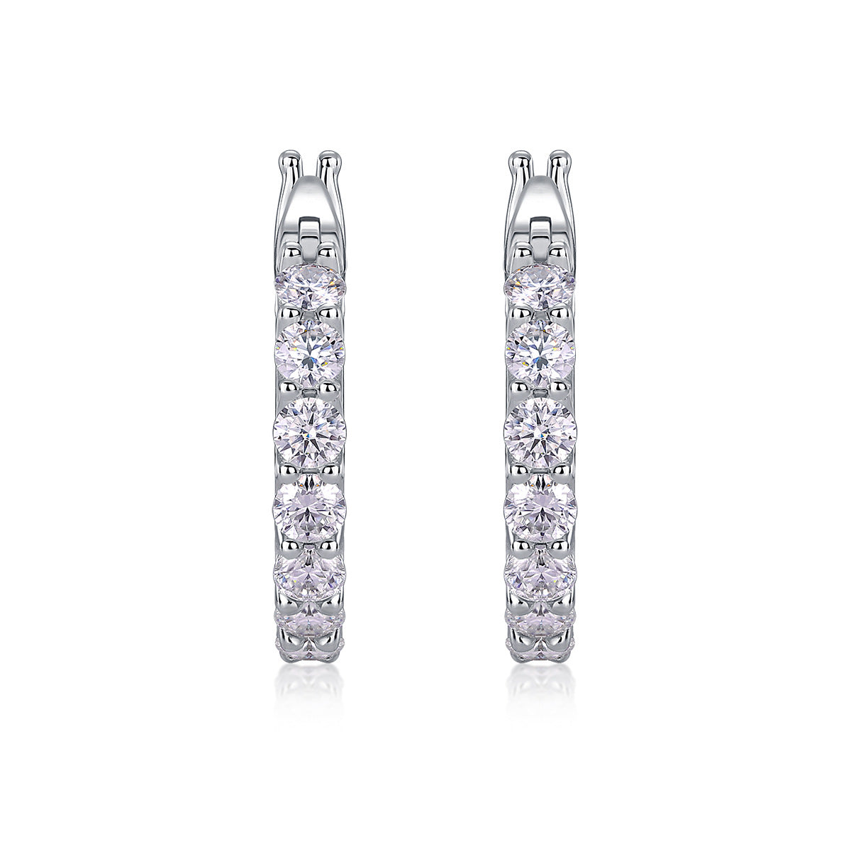 Dazzling Round Hoop Huggies Earrings - Stellaradorn