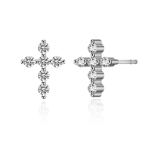 Eternal Grace Cross Stud Earrings - Stellaradorn