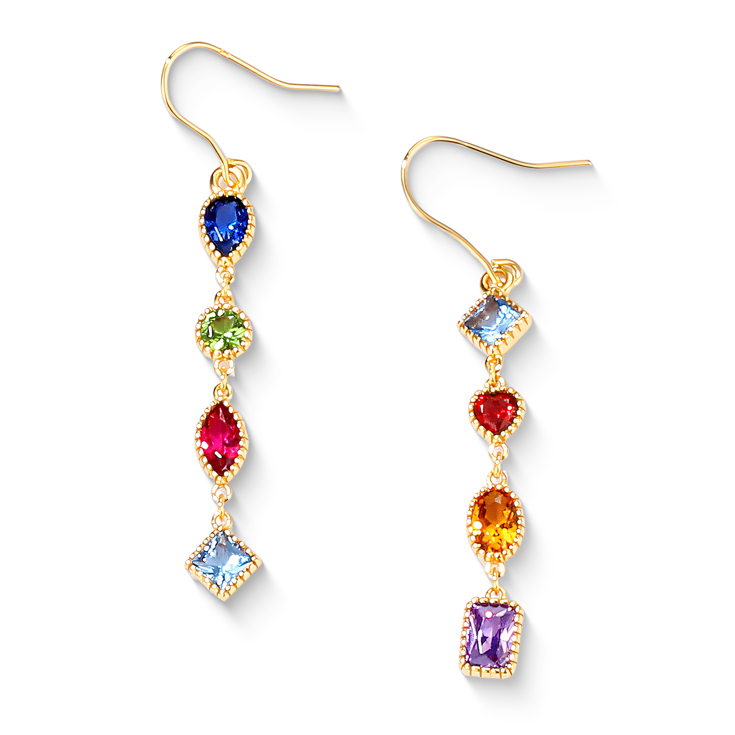 Geometric Radiant Drop Earrings - Stellaradorn