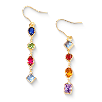Geometric Radiant Drop Earrings - Stellaradorn