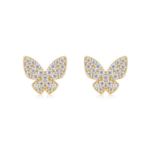 Glittering Butterfly Stud Earrings - Stellaradorn