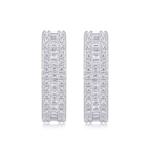Radiant Layers Moissanite Hoop Earrings - Stellaradorn