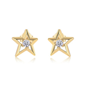 Radiant Starlight Hollow Stud Earrings - Stellaradorn