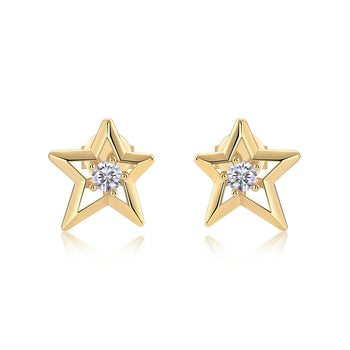 Radiant Starlight Hollow Stud Earrings - Stellaradorn