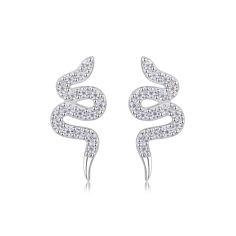 Serpentine Sparkle Stud Earrings - Stellaradorn