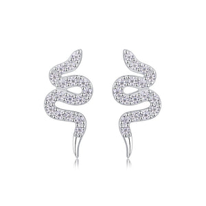 Serpentine Sparkle Stud Earrings - Stellaradorn