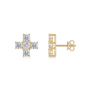 Sparkle Cross Stud Earrings - Stellaradorn