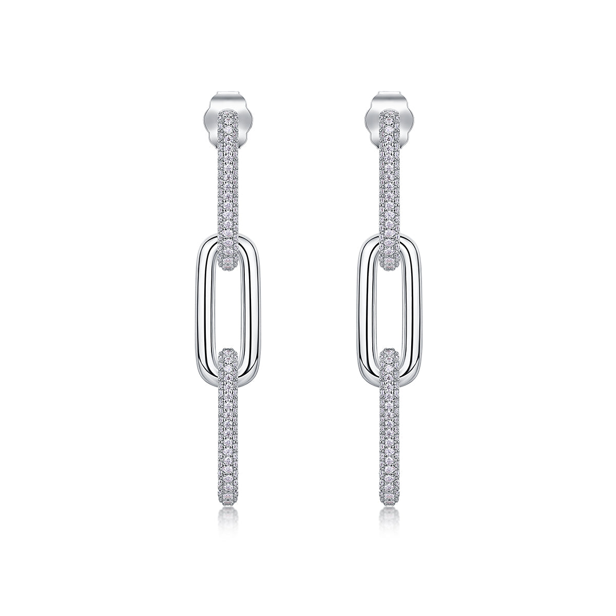 Triple Paperclip Statement Earrings - Stellaradorn