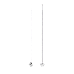 Chic Long Solitaire Drop Earrings - Stellaradorn