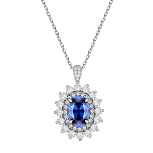 Elegant Sapphire Halo Jewelry Set - Stellaradorn