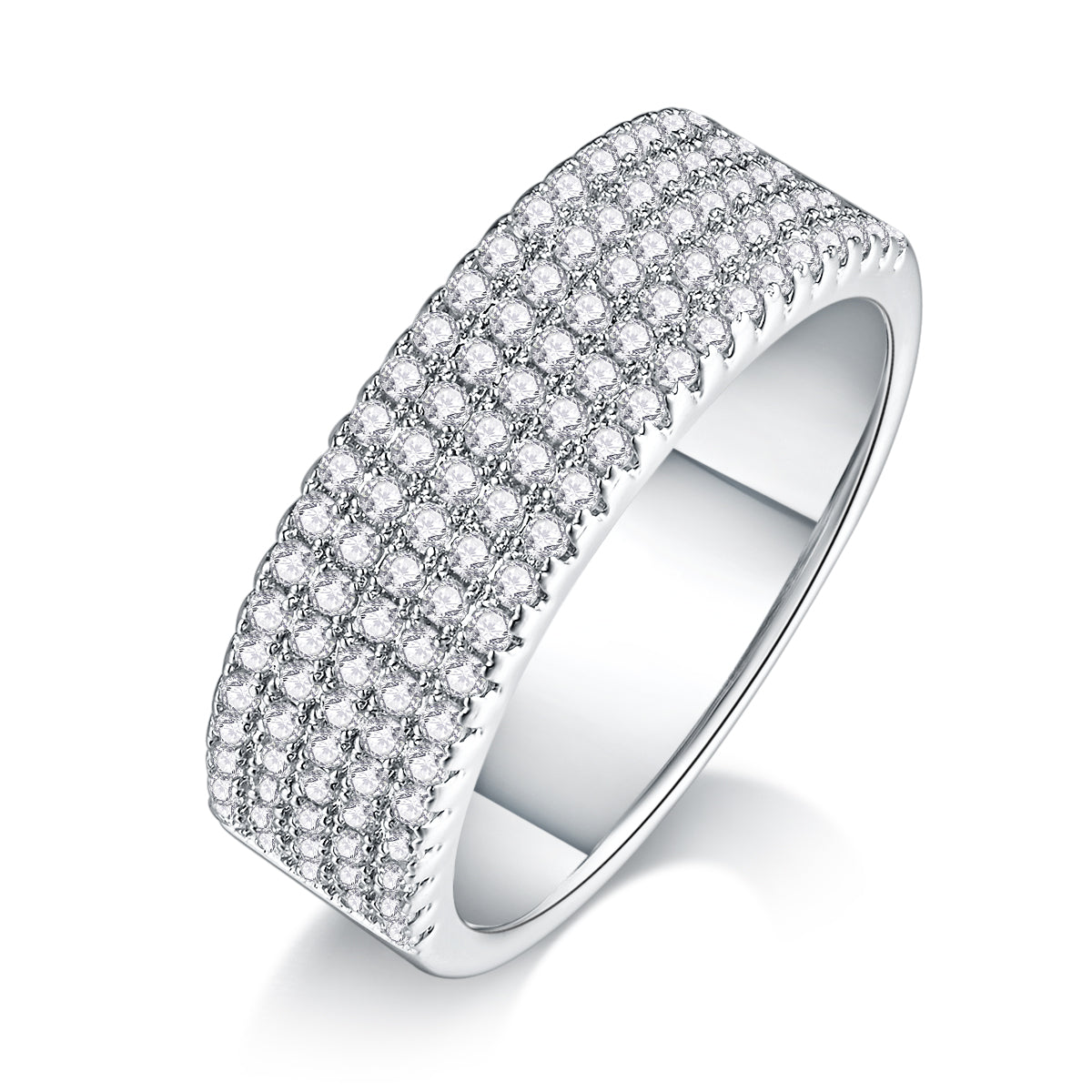 Brilliant Five-Row Round-Cut Eternity Ring - Stellaradorn