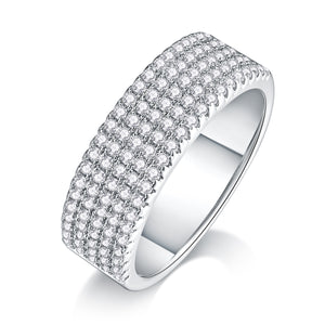 Brilliant Five-Row Round-Cut Eternity Ring - Stellaradorn