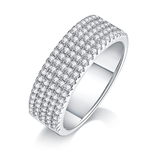 Brilliant Five-Row Round-Cut Eternity Ring - Stellaradorn
