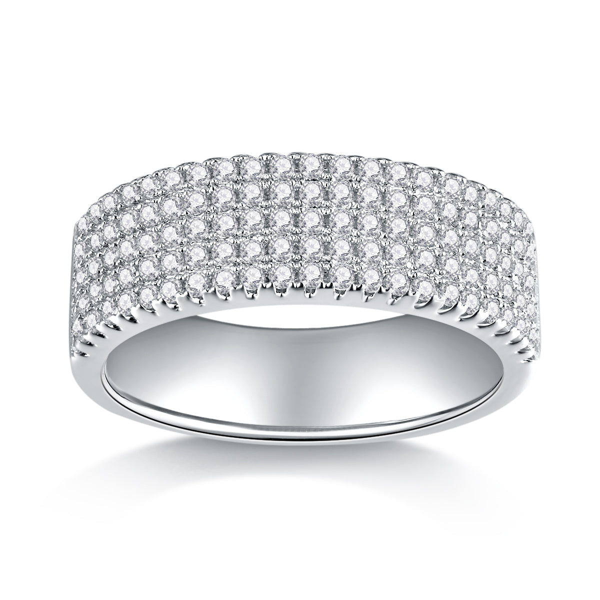 Brilliant Five-Row Round-Cut Eternity Ring - Stellaradorn