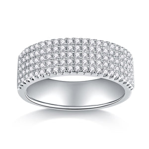 Brilliant Five-Row Round-Cut Eternity Ring - Stellaradorn