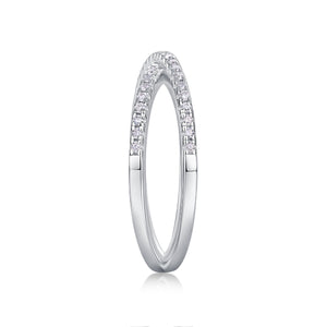 Criss Cross X-Shaped Half Eternity Stacking Ring - Stellaradorn