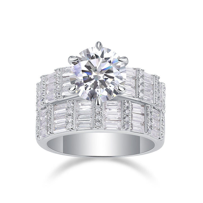 Crown-Inspired Moissanite Ring - Stellaradorn