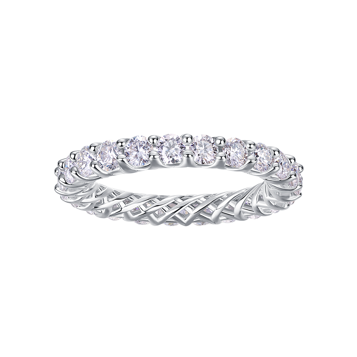 Dainty Pave Spackle Stacking Ring - Stellaradorn
