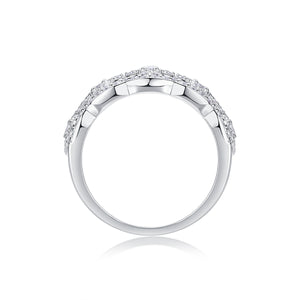 Elegance of Blossoms Clover Moissanite Wedding Ring - Stellaradorn