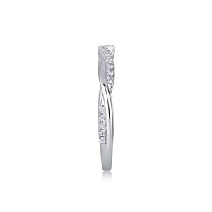 Fine Twist Half Eternity Stacking Ring - Stellaradorn
