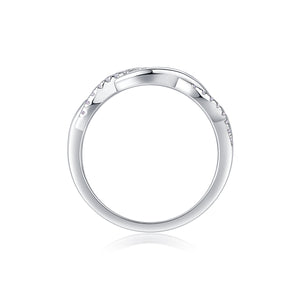 Fine Twist Half Eternity Stacking Ring - Stellaradorn
