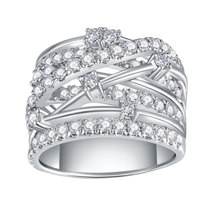 Intricate Floral Statement Stacking Ring - Stellaradorn