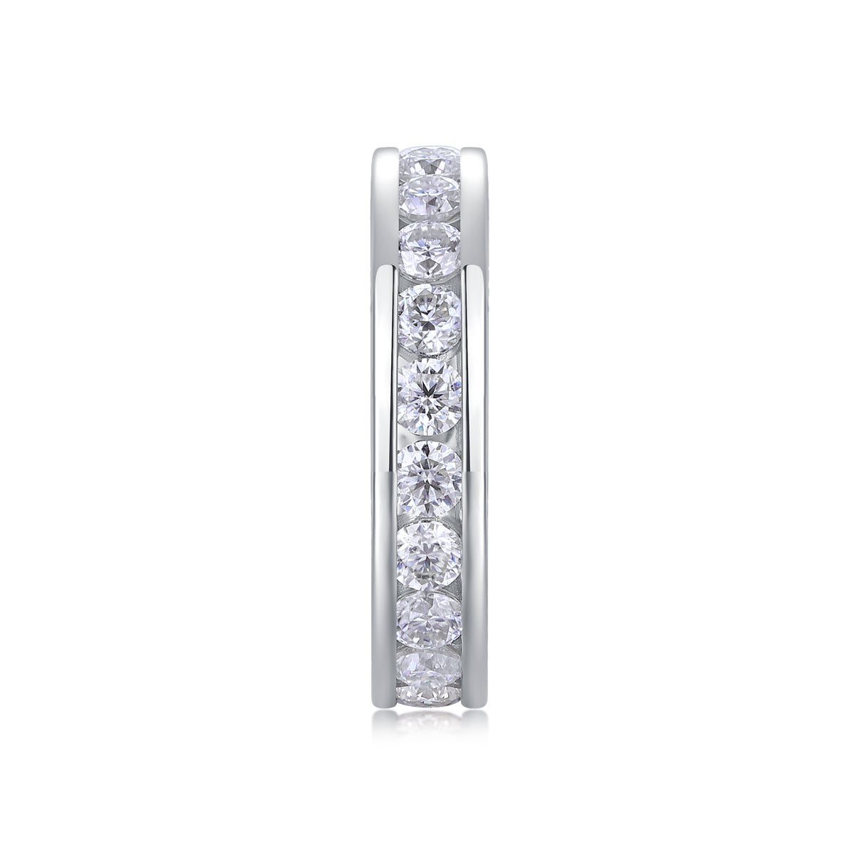 Minimalist Silver Eternity Band Ring - Stellaradorn