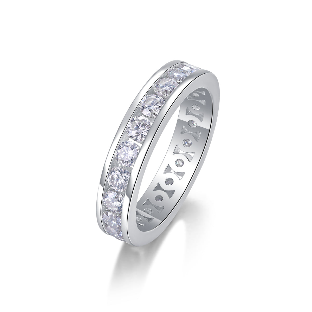 Minimalist Silver Eternity Band Ring - Stellaradorn