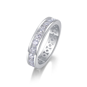 Minimalist Silver Eternity Band Ring - Stellaradorn