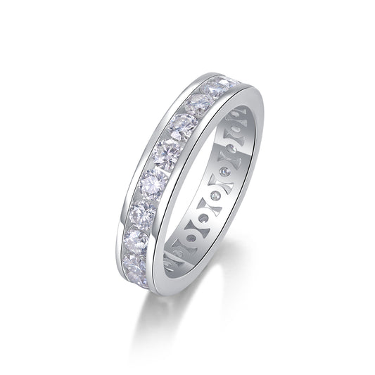 Minimalist Silver Eternity Band Ring - Stellaradorn