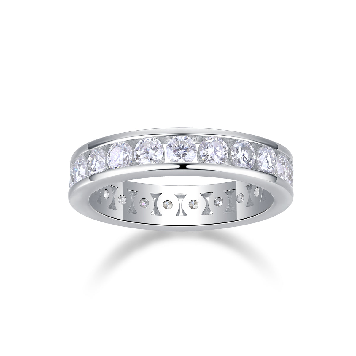 Minimalist Silver Eternity Band Ring - Stellaradorn