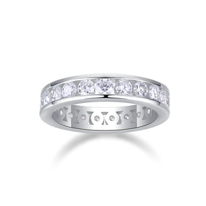 Minimalist Silver Eternity Band Ring - Stellaradorn