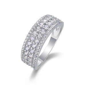 Radiant Four-Row Half Eternity Ring - Stellaradorn