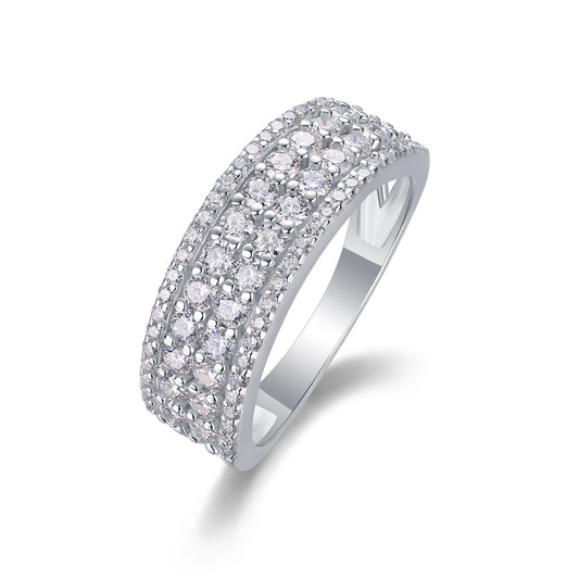 Radiant Four-Row Half Eternity Ring - Stellaradorn