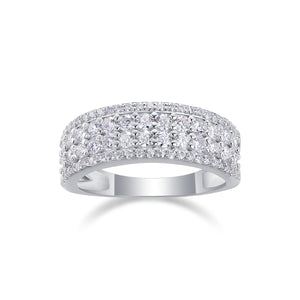 Radiant Four-Row Half Eternity Ring - Stellaradorn