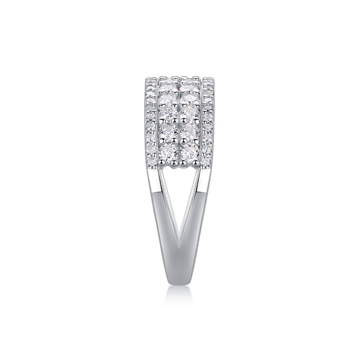 Radiant Four-Row Half Eternity Ring - Stellaradorn