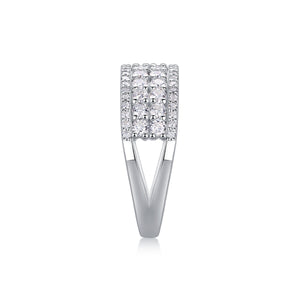 Radiant Four-Row Half Eternity Ring - Stellaradorn