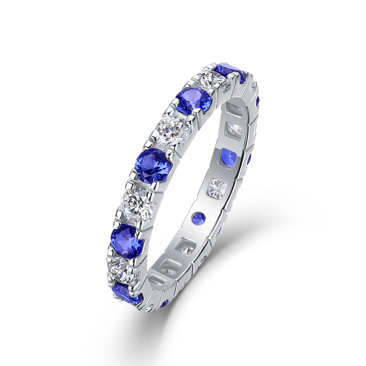 Sapphire Round Cut Stacking Ring - Stellaradorn